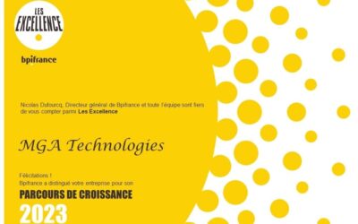 MGA Technologies distingué par son « Parcours de croissance 2023 » par BPI France